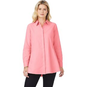 Foxcroft Women's Cici Long Sleeve Solid Pinpoint Tunic