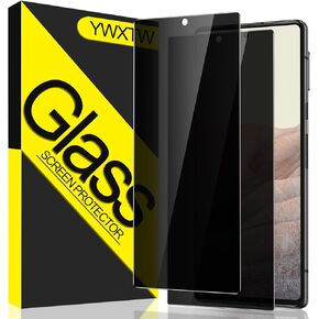 YWXTW Google Pixel 6 Privacy Screen Protector, 2 Pack Tempered Glass Anti-Spy 9H Hardness Film for Google Pixel 6 2021 6.4-Inch, [Don’t Support Fingerprint Unlock] Bubble Free Case Friendly - Black