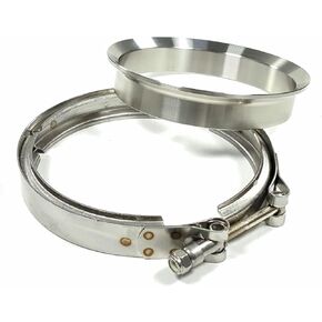 5" Exhaust V-Band Flange Clamp Kit For Borg Warner S400 S400SXE S475 S480 S463 S467 SX-E SX Turbo with T6 Flange