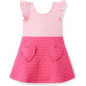 Janie and Jack Girls' Heart Pocket Dress (Toddler/Little Big Kid)