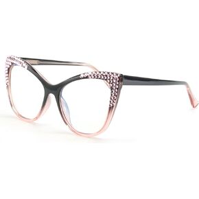 mincl Oversized Cat Eye bling Rhinestones Reading Glasses Female Crystal Frame Eyewear Diamond Reader for Women