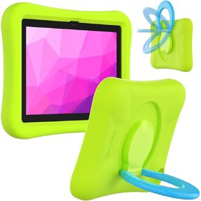 PEPKOO Kids Case for Fire HD 8 & HD 8 Plus Tablet, Light Weight Flexible Shockproof Cover with Foldable Handle Kickstand for Amazon Kindle Fire Tablet 10th Generation 2020, Pink Purple in Kuwait