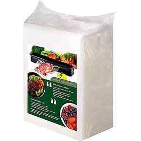 200 Vacuum Sealer Bags For Food, 8x12 Inch Thick BPA Free Vacuum Sealer Storage Bags, Compatible with All Vac Machines, Food Saver, Seal a Meal, Weston, Commercial Grade Precut Prep Sous Vide Bags