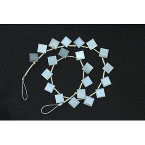 Natural 20 Pieces Faceted Flat White Moonstone Square Beads 3x9x9-4x9x9 mm Approx.