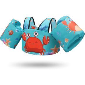 Toddler Floaties Kids Swim Vest for 22-66 Pounds Boys-Girls Water Wings Kids Pool Floaties for 2-6 Years Old Child Swim Learning Trainning