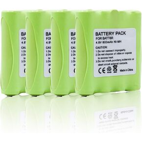 BATT6R BATT-6R 800mAh Ni-MH Battery Compatible for AVP8 AVP-8 LXT330 LXT380 LXT500 LXT500VP3 LXT535 LXT535VP3 LXT560 LXT560VP3 LXT317 LXT318 Two Way Radio (4 Pack)