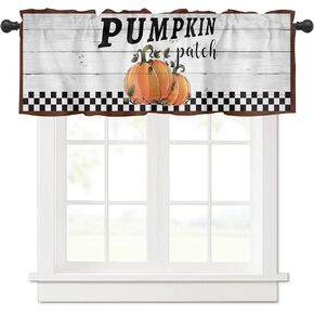 Curtain Valance, Navy Blue and White Stripe Short Rod Pocket Window Treatment for Living Room, Bedroom, Kitchen, Bathroom, 1 Panel, 54" W x 18" L