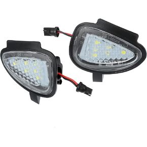 X AUTOHAUX 1 Pair Side Mirror Puddle Light LED Lamp Left and Right Side White Light Fit for Volkswagen Golf 6 GTI 2009-2013