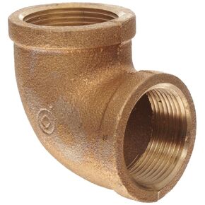 Anderson Metals-38100-08 Brass Pipe Fitting, 90 Degree Elbow, 1/2" Female