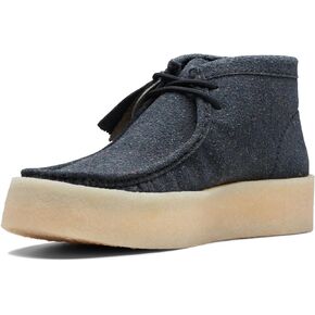 Clarks Men's Wallabee Cup Boot Black Eco Leather