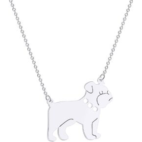 HUJUON Stainless Steel English Bulldog Charms Necklace Cute Animal Bull Dog Pet Pendant Necklace Jewelry for Women Girls Boys Pet Lover Puppy Rescue Necklace