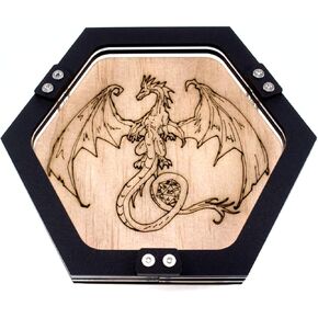 صينية نرد صغيرة على شكل تنين من C4Labs مصنوعة من الخشب المحفور بالليزر in Kuwait