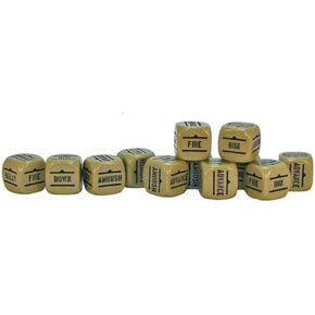 Bolt Action WWII Military Wargaming Sand Dice Pack of 12