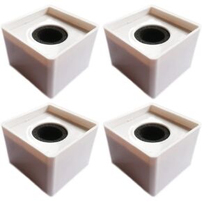 4pcs White Microphone Cube Interview Square Mic Flag Studio Equipment
