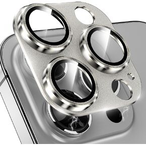 YMHML لهاتف iPhone 15 Pro/iPhone 15 Pro Max واقي عدسة الكاميرا، غطاء كامل من خليط معدني من الزجاج المقسى، غطاء حماية كامل من السقوط، ملحقات حماية الكاميرا الصديقة [التصوير الليلي]، تيتانيوم أسود