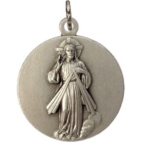 MEDAL OF MERCIFUL JESUS - BIG SIZE (25 mm DIAMETER) - MADE IN HIGH RELIEF - 100% MADE IN ITALY