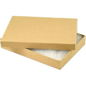 Kraft Paper Cotton Filled Jewelry Box #75 (Pack of 10)