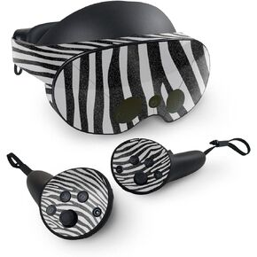 MightySkins Glossy Glitter Skin Compatible with Meta Quest Pro - Black Zebra | Protective, Durable High-Gloss Glitter Finish | Easy to Apply, Remove, and Change Styles | Made in The USA