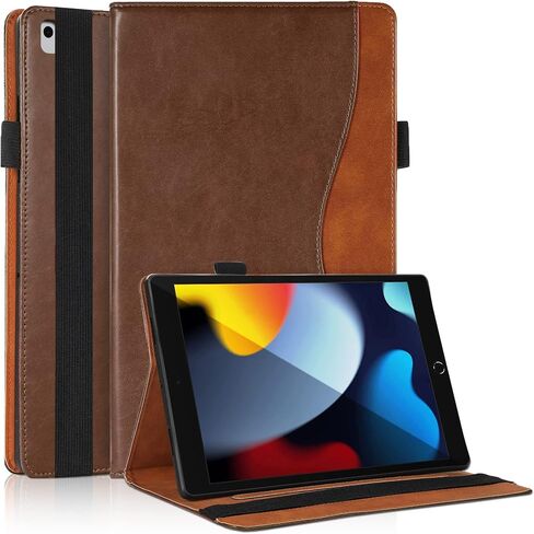 iPad Mini 6 Case 2021, iPad Mini 6th Generation Case 8.3 inch, Business PU Leather Multi-Angle Stand Flip Case with Pencil Holder Card Slot Ipad 6 Mini Case-Brown in Saudi Arabia