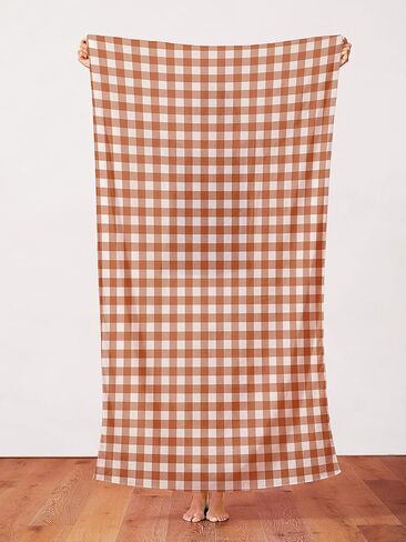 Buffalo Check, Burgundy, Organic Double Gauze by The Yard in Saudi Arabia
