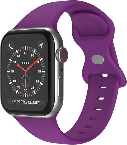 Watch Band Compatible with Apple Watch Series 38mm 40mm 41mm 42mm 44mm 45mm 49mm SE Series Ultra | Sport Bands Waterproof Strap with Soft Silicone in Kuwait