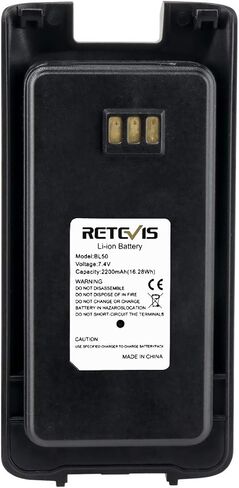بطارية جهاز اتصال لاسلكي Retevis RT81، متوافقة مع TYT MD-390 MD-UV390 RT81 RT81V RT50 RT8 أجهزة الراديو ثنائية الاتجاه، 2200 مللي أمبير في الساعة، بطارية بديلة ليثيوم أيون أصلية (عبوة واحدة) in Saudi Arabia