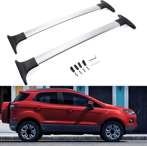 MotorFansClub Roof Rack Cross Bars Fit for Ford Ecosport 2013 2014 2015 2016 2017 2018 2019 2020 2021 2022 Baggage Luggage Cargo Rack Aluminum Alloy in Saudi Arabia