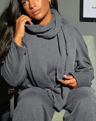 The Drop Women's Charcoal Tunic with Removable Scarf by @monetmcmichael in Saudi Arabia