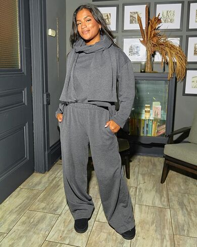 The Drop Women's Charcoal Tunic with Removable Scarf by @monetmcmichael in Saudi Arabia