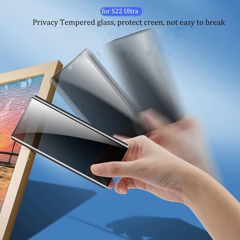 [2 +1] عبوة من الزجاج المقوى للخصوصية مصممة لهاتف Galaxy S22 Ultra 5G مقاس 6.8 بوصة مع قطعة واحدة من واقي عدسة الكاميرا من الزجاج المقوى، وقطعتين من طبقة الزجاج المقوى المضادة للخدش بصلابة 9H in Kuwait