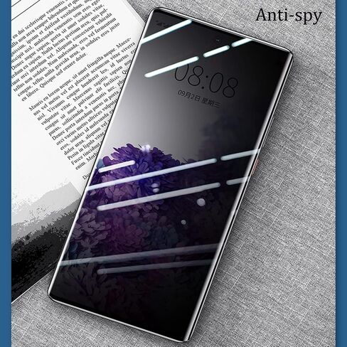 [2 +1] عبوة من الزجاج المقوى للخصوصية مصممة لهاتف Galaxy S22 Ultra 5G مقاس 6.8 بوصة مع قطعة واحدة من واقي عدسة الكاميرا من الزجاج المقوى، وقطعتين من طبقة الزجاج المقوى المضادة للخدش بصلابة 9H in Kuwait