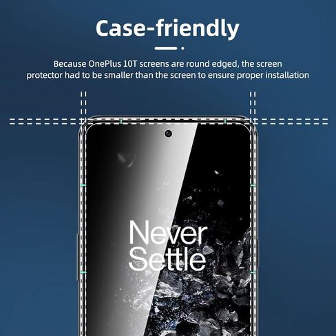 NEW'C [3 عبوات مصممة لهاتف OnePlus 10T 5G (6.7 بوصة) واقي شاشة من الزجاج المقسى، مضاد للخدش، خالٍ من الفقاعات، مقاوم للغاية in Saudi Arabia