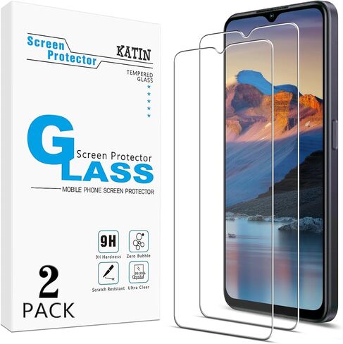 KATIN [2-Pack Screen Protector For OnePlus Nord N300 5G Tempered Glass, Anti Scratch, 9H Hardness, Case Friendly in Kuwait