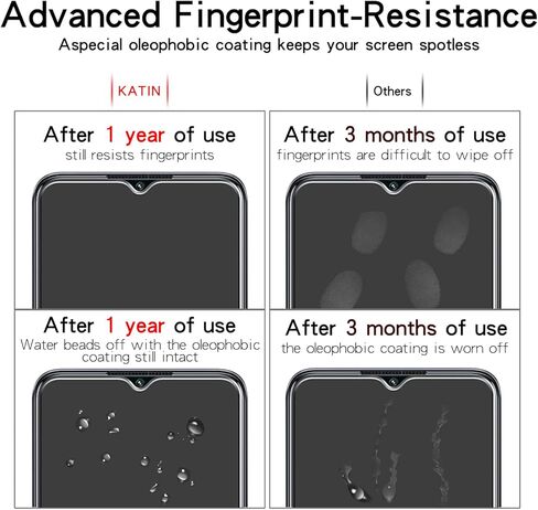 KATIN [2-Pack Screen Protector For OnePlus Nord N300 5G Tempered Glass, Anti Scratch, 9H Hardness, Case Friendly in Kuwait