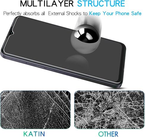 KATIN [2-Pack Screen Protector For OnePlus Nord N300 5G Tempered Glass, Anti Scratch, 9H Hardness, Case Friendly in Kuwait