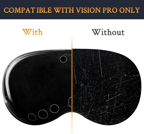غطاء حماية TPU مطور من SOULWIT لهاتف Apple Vision Pro - واقي شاشة لسماعات الواقع الافتراضي، ملحق متين ونحيف، دون التأثير على عمليات التتبع (شفاف) in Saudi Arabia