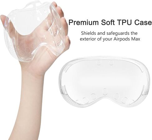 غطاء حماية TPU مطور من SOULWIT لهاتف Apple Vision Pro - واقي شاشة لسماعات الواقع الافتراضي، ملحق متين ونحيف، دون التأثير على عمليات التتبع (شفاف) in Saudi Arabia