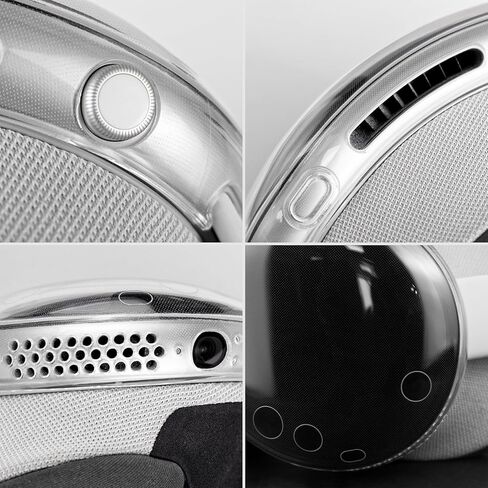 غطاء حماية TPU مطور من SOULWIT لهاتف Apple Vision Pro - واقي شاشة لسماعات الواقع الافتراضي، ملحق متين ونحيف، دون التأثير على عمليات التتبع (شفاف) in Saudi Arabia