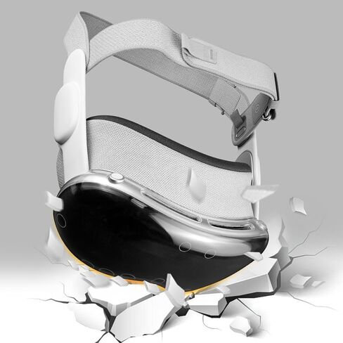غطاء حماية TPU مطور من SOULWIT لهاتف Apple Vision Pro - واقي شاشة لسماعات الواقع الافتراضي، ملحق متين ونحيف، دون التأثير على عمليات التتبع (شفاف) in Saudi Arabia