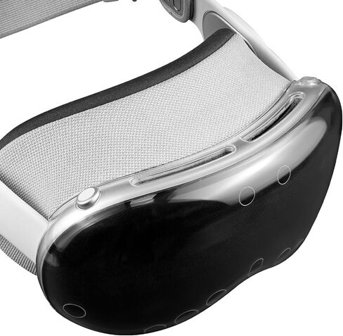 غطاء حماية TPU مطور من SOULWIT لهاتف Apple Vision Pro - واقي شاشة لسماعات الواقع الافتراضي، ملحق متين ونحيف، دون التأثير على عمليات التتبع (شفاف) in Saudi Arabia
