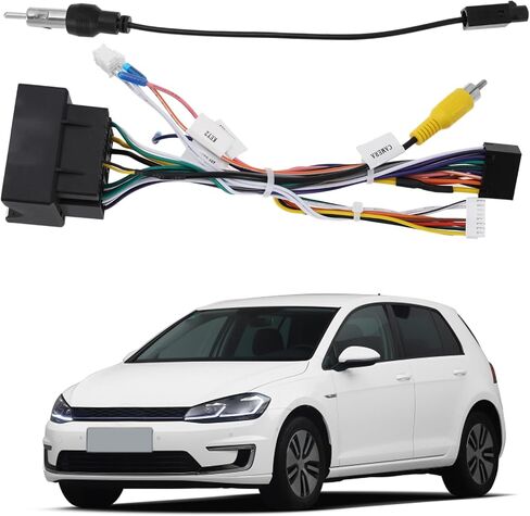 SING F LTD 52 دبوس موصل الطاقة محول هوائي الراديو متوافق مع VW Golf/CC/EOS متوافق مع كابل محول تسخير الأسلاك بولو in Kuwait