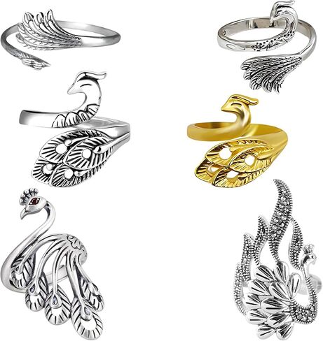 6 قطع من حلقات الكروشيه للكروشيه، حلقة حلقة كروشيه قابلة للتعديل، لوازم الحياكة والكروشيه للنساء هدايا الجدة الأم (الطاووس) in Kuwait