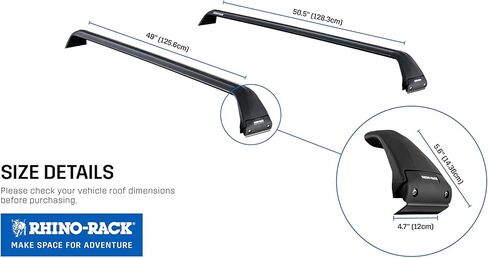 Complete Roof Rack Kit Cross Bars and Legs Compatible with Jeep Wrangler or Gladiator in Kuwait