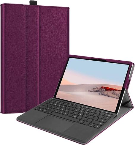 حافظة Fintie لجهاز Microsoft Surface Go 4 (2023) / Go 3 (2021) / Go 2 (2020) / Surface Go (2018) - غطاء عمل بمحفظة عرض متعددة الزوايا، متوافق مع لوحة مفاتيح النوع، ذهبي وردي in Saudi Arabia
