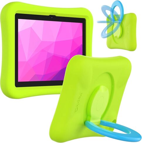 حافظة PEPKOO للأطفال لجهاز Fire HD 8 & HD 8 Plus Tablet، غطاء مرن خفيف الوزن مقاوم للصدمات مع مسند بمقبض قابل للطي لجهاز Amazon Kindle Fire Tablet الجيل العاشر 2020، وردي أرجواني in Kuwait