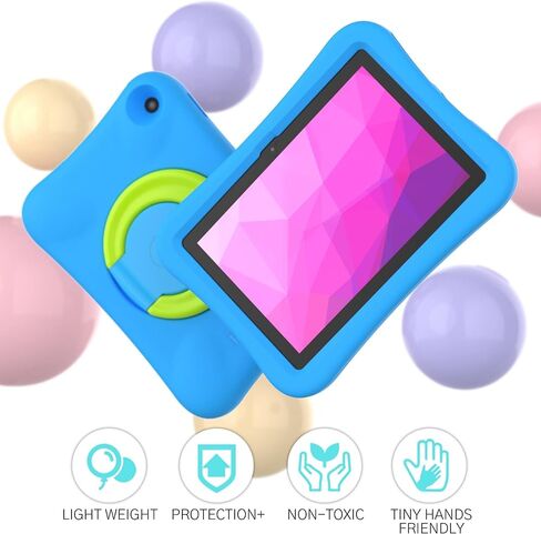 PEPKOO Kids Case for Fire HD 8 & HD 8 Plus Tablet, Light Weight Flexible Shockproof Cover with Foldable Handle Kickstand for Amazon Kindle Fire Tablet 10th Generation 2020, Pink Purple in Saudi Arabia