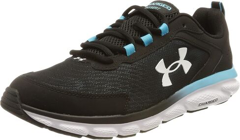 Under Armour Men's Charged Assert 9, (009) Black/Blue Surf/White, 8, US in Saudi Arabia