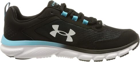 Under Armour Men's Charged Assert 9, (009) Black/Blue Surf/White, 8, US in Saudi Arabia