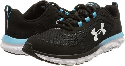 Under Armour Men's Charged Assert 9, (009) Black/Blue Surf/White, 8, US in Saudi Arabia
