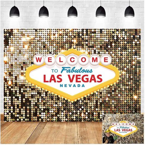 Welcome to Las Vegas Photography Backdrops 7x5ft Vinyl Fabulous Casino Poker Movie Themed Vintage Costume Dress-up Birthday Prom Ceremony Photo Background Studio Booth Props Supplies in Saudi Arabia